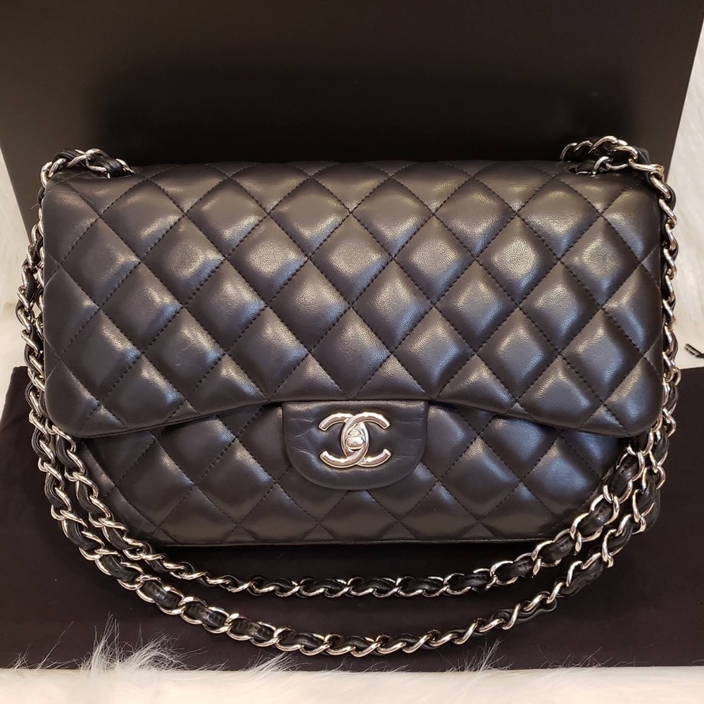 CHANEL Double Flap Old Medium Size